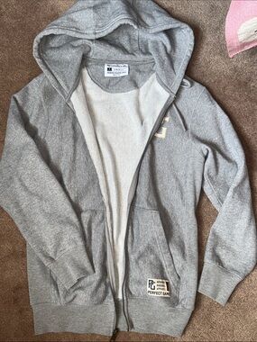 Perfect Game Men's Heather Gray Zip Hoodie